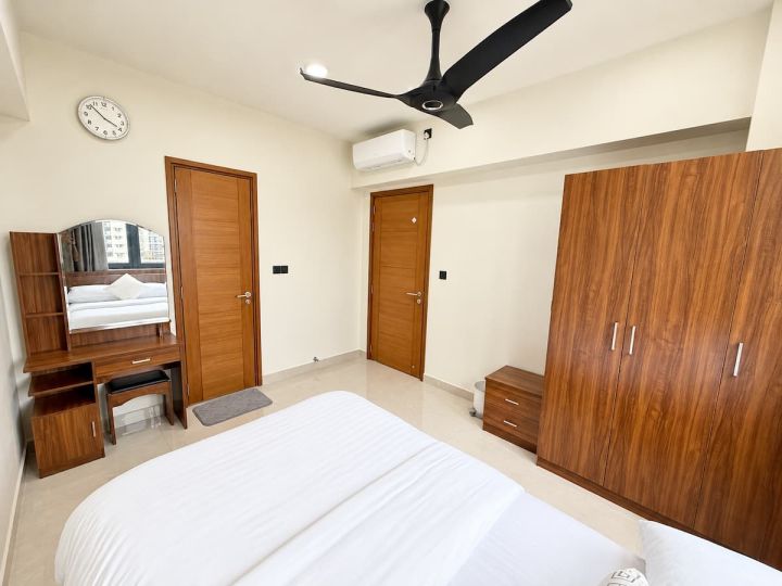 Bedroom with wardrobe and dressing table